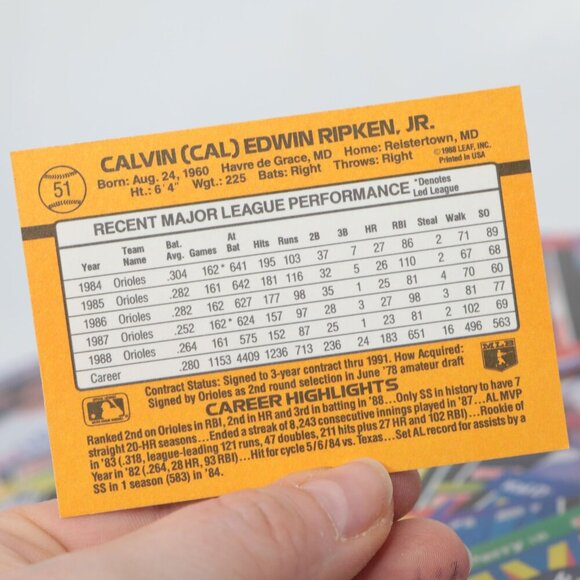 Vintage 1989 DonRuss MLB Baseball Cards 80s Daryll Strawberry Cal Ripen Sports - Picture 9 of 13